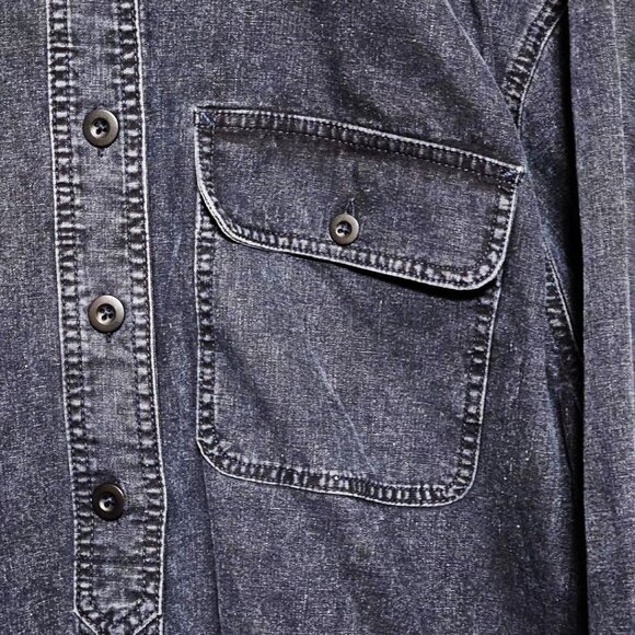 Madewell Drakefield Dark Wash Denim Shirt Shacket Women's Plus Sz XXL - Picture 3 of 9